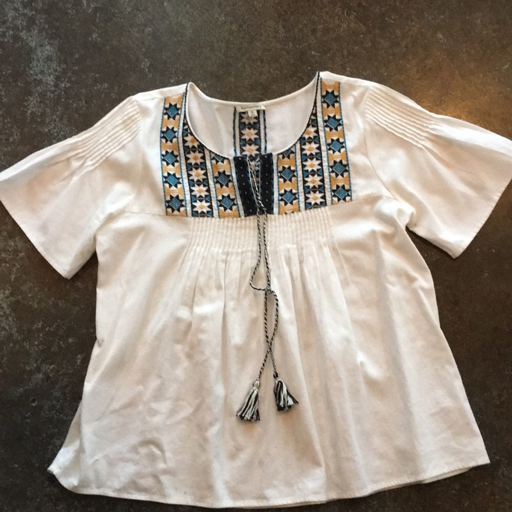 Anthropologie Les Cocotiers Scandinavian Top
